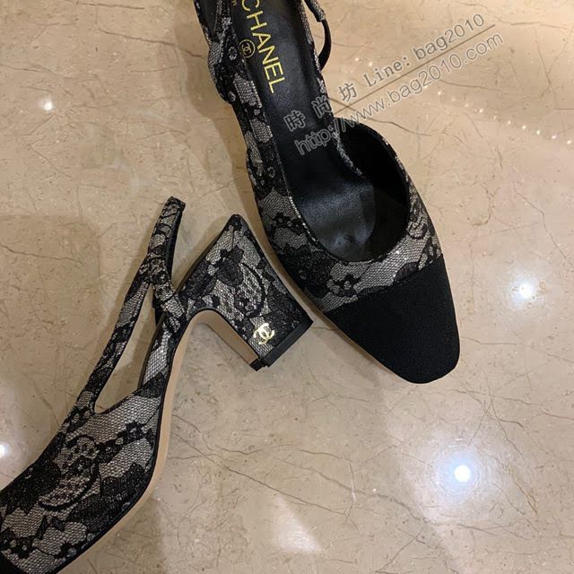 Chanel女鞋 香奈兒時尚經典涼鞋 Chanel中跟涼鞋  naq1096